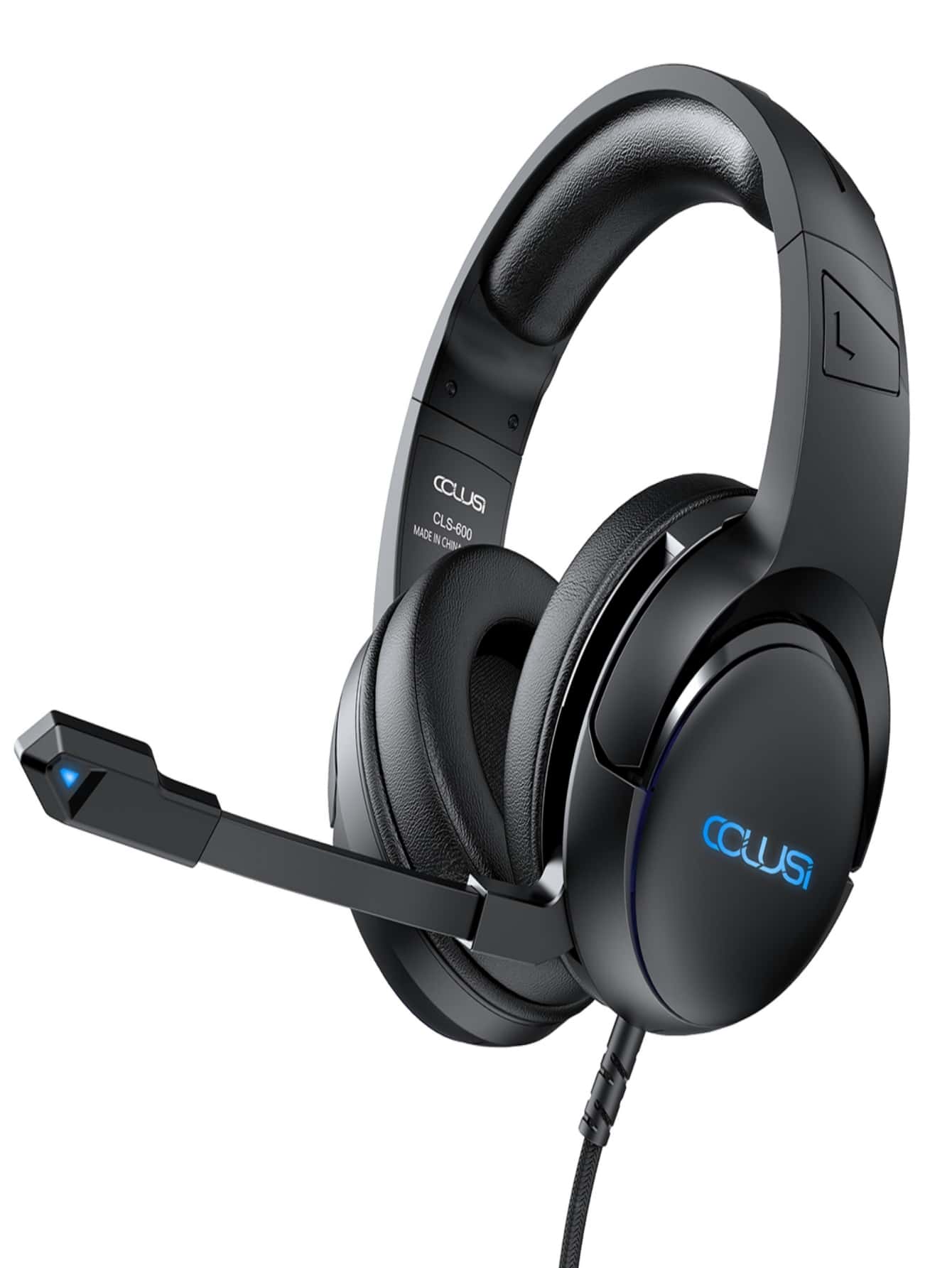CLS600 Black Wired Gaming Headset | 50mm Drivers, RGB Green LED, Noise-Canceling Mic