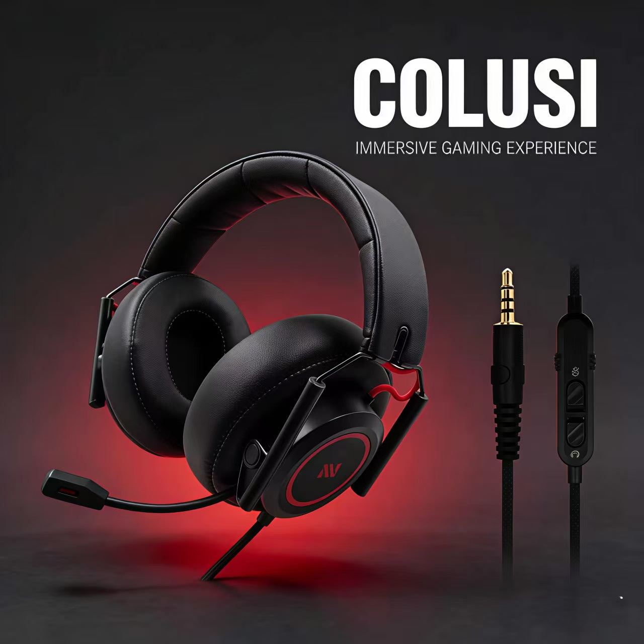 M21 Wired Gaming Headset – Noise-Canceling Mic, Stereo Surround Sound, PS5/PS4/Xbox/PC