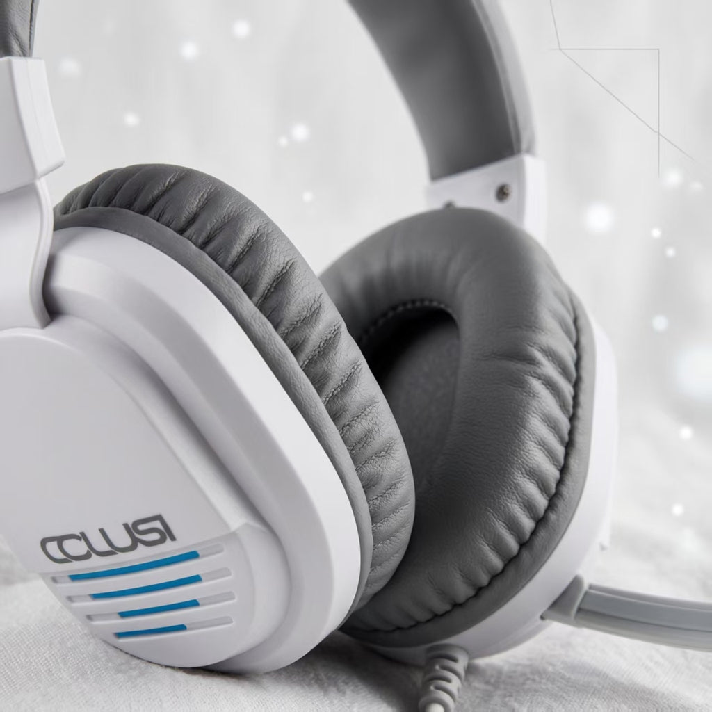 CLS500 White Wired Gaming Headset – Noise-Canceling Mic, Stereo Sound, 3.5mm Universal