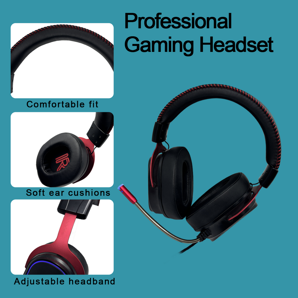 CLS900 Pro Gaming Headset | 7.1 Surround Sound, 50mm Drivers, Noise-Canceling Mic