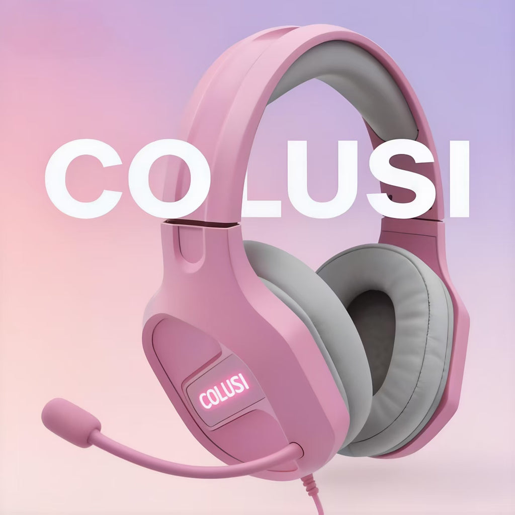 CLS400 Pink Wired Gaming Headset | One-Key Mute, Noise-Canceling Mic, 3.5mm Universal