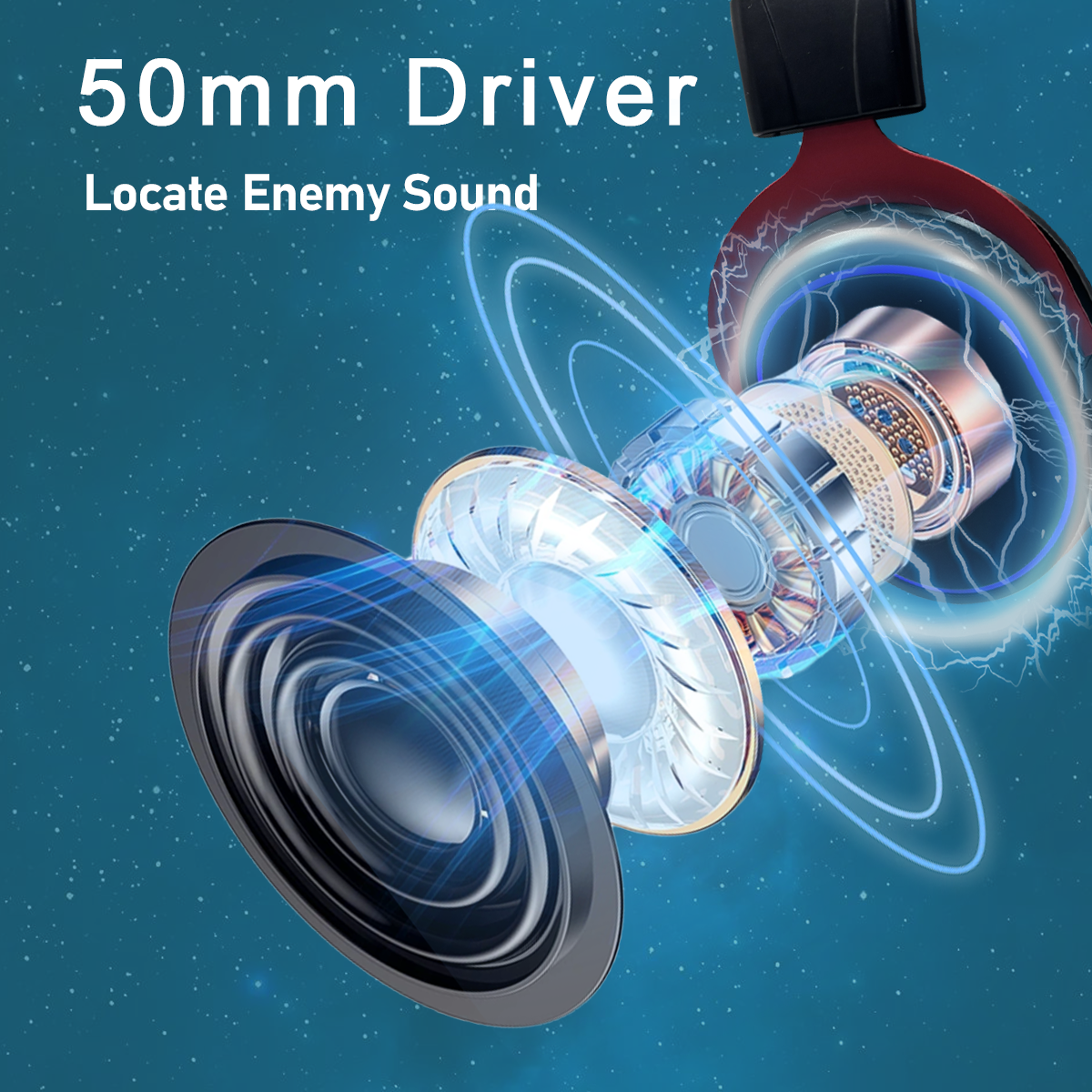 CLS900 Pro Gaming Headset | 7.1 Surround Sound, 50mm Drivers, Noise-Canceling Mic