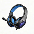 CLS100 Blue Wired Gaming Headset – 50mm Surround Sound, Noise-Canceling Mic, Blue LED