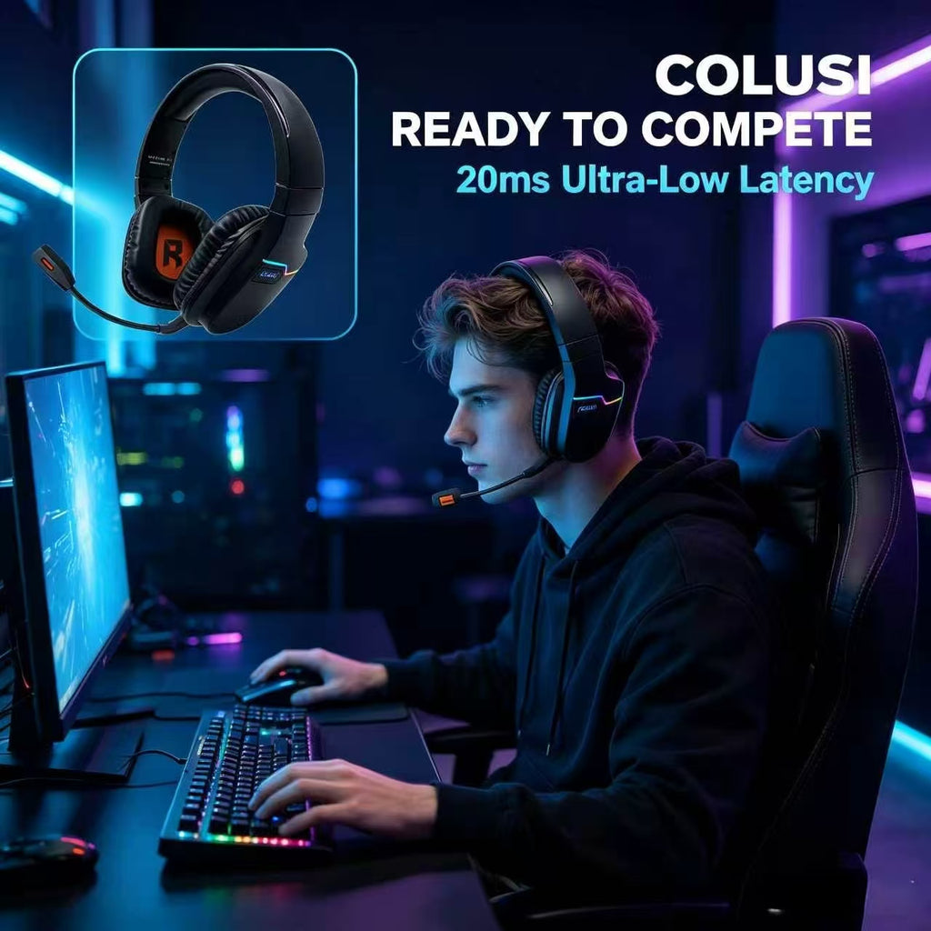 X07 Wireless Gaming Headset – 2.4GHz, 50mm Drivers, 48H Battery, Noise-Canceling Mic