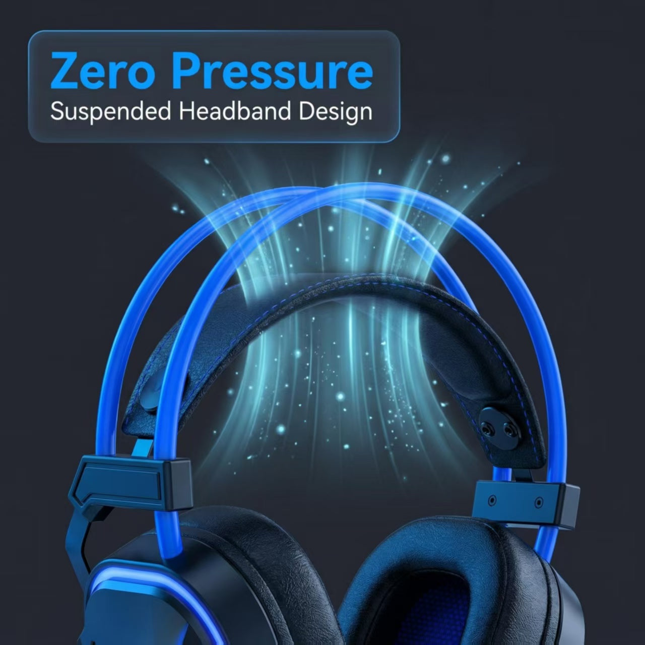 CLS200 Blue Wired Gaming Headset – 50mm Driver, Noise-Canceling Mic, Surround Sound, LED