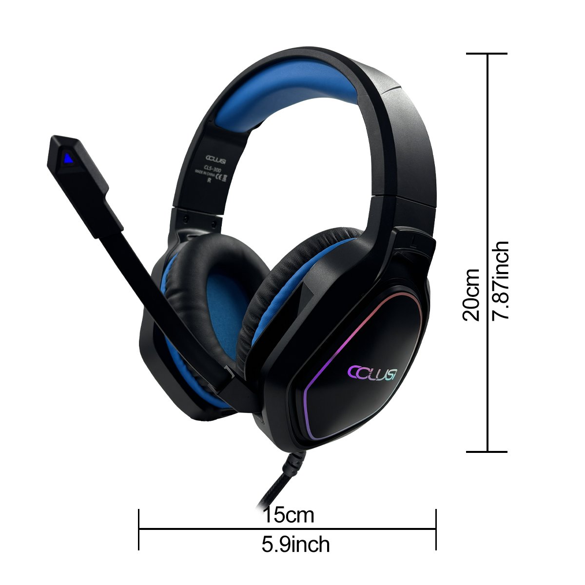 CLS300 Wired Gaming Headset | 40mm Drivers, 95% Noise-Canceling Mic, 3.5mm Universal