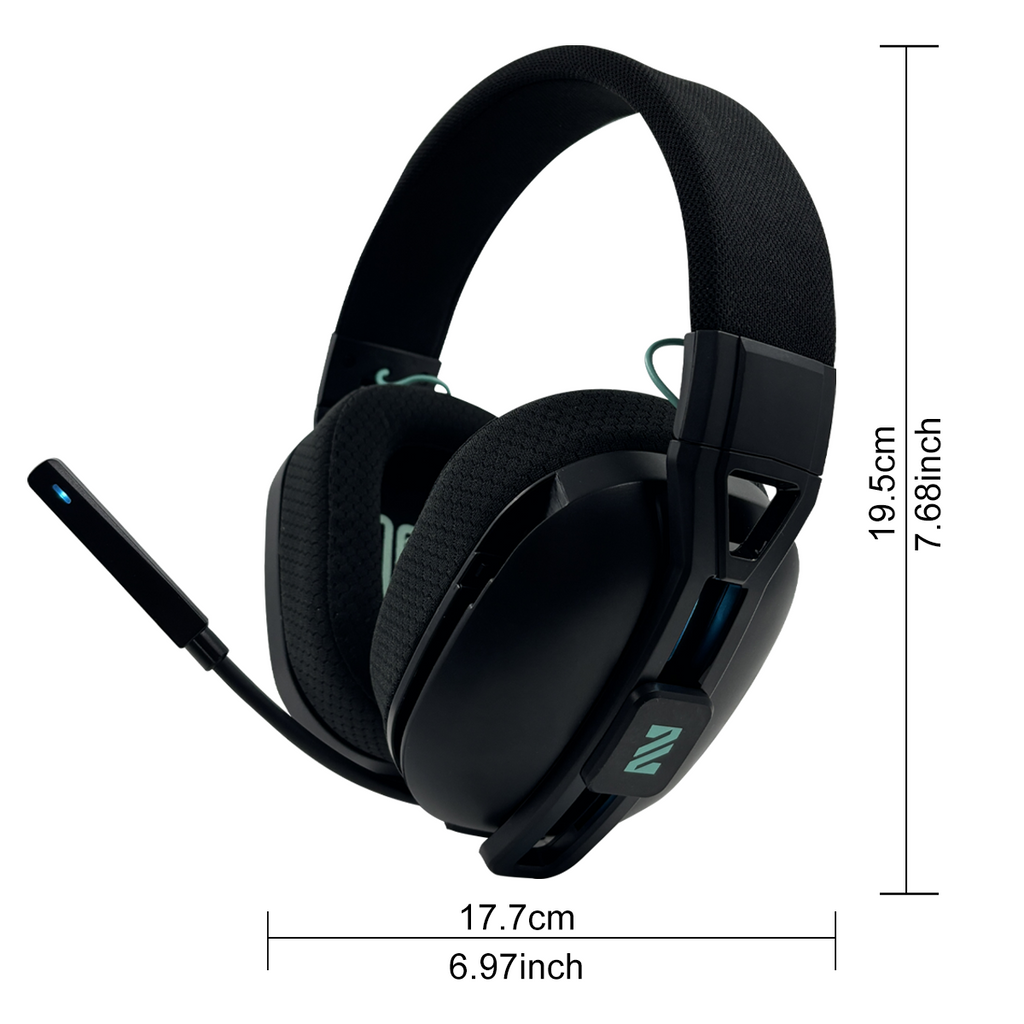 M600 Foldable Wireless Gaming Headset – Bluetooth 5.4, 50mm Drivers, Noise-Canceling Mic