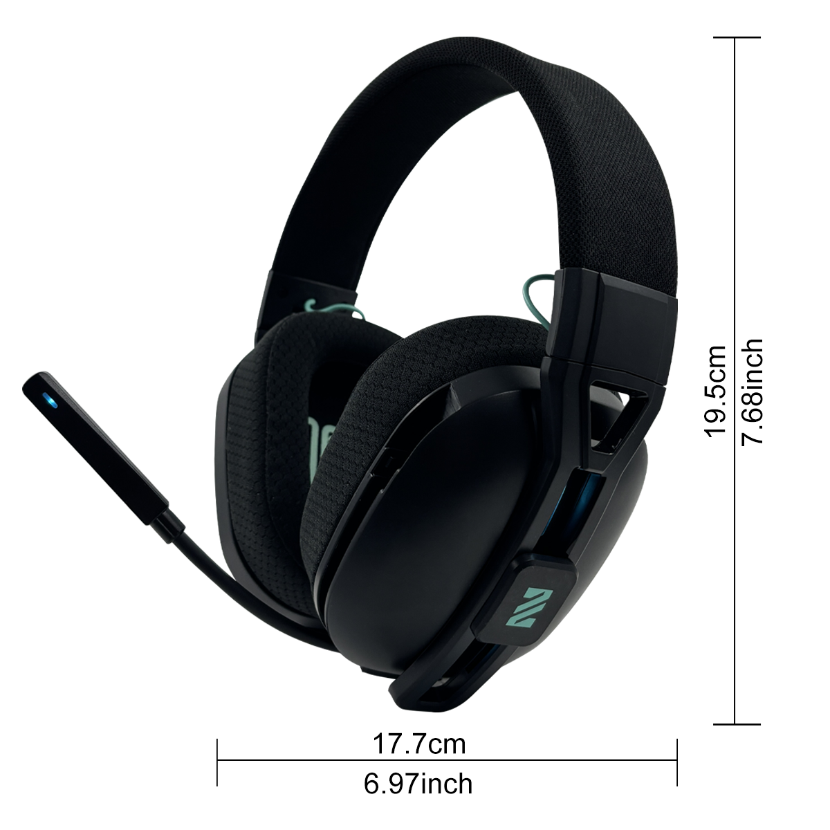 M600 Foldable Wireless Gaming Headset – Bluetooth 5.4, 50mm Drivers, Noise-Canceling Mic