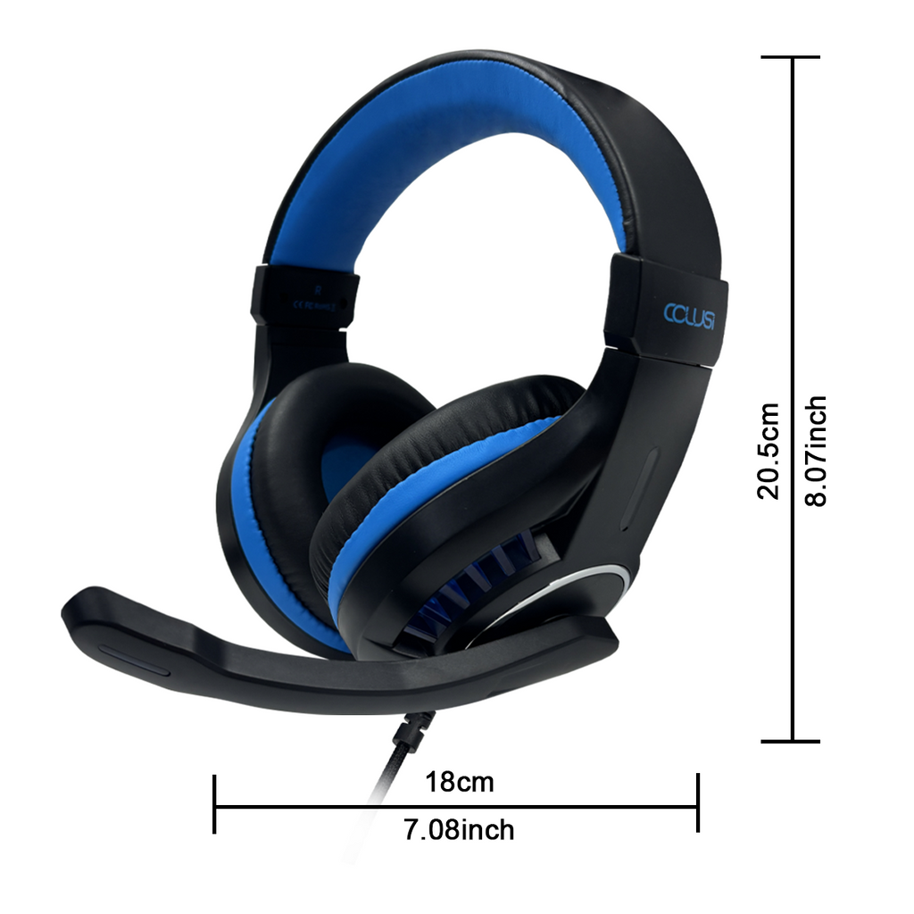 CLS700 Blue Wired Gaming Headset | 40mm Drivers, 95% Noise-Canceling Mic, 3.5mm Universal