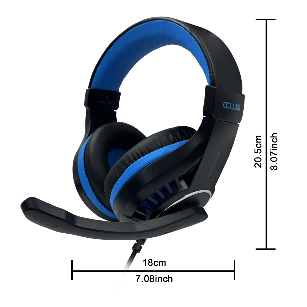 CLS700 Blue Wired Gaming Headset | 40mm Drivers, 95% Noise-Canceling Mic, 3.5mm Universal