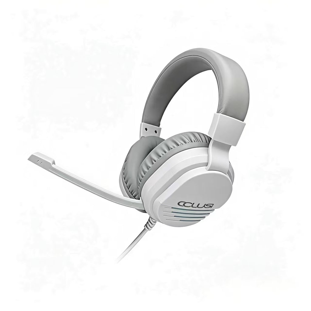 CLS500 White Wired Gaming Headset – Noise-Canceling Mic, Stereo Sound, 3.5mm Universal