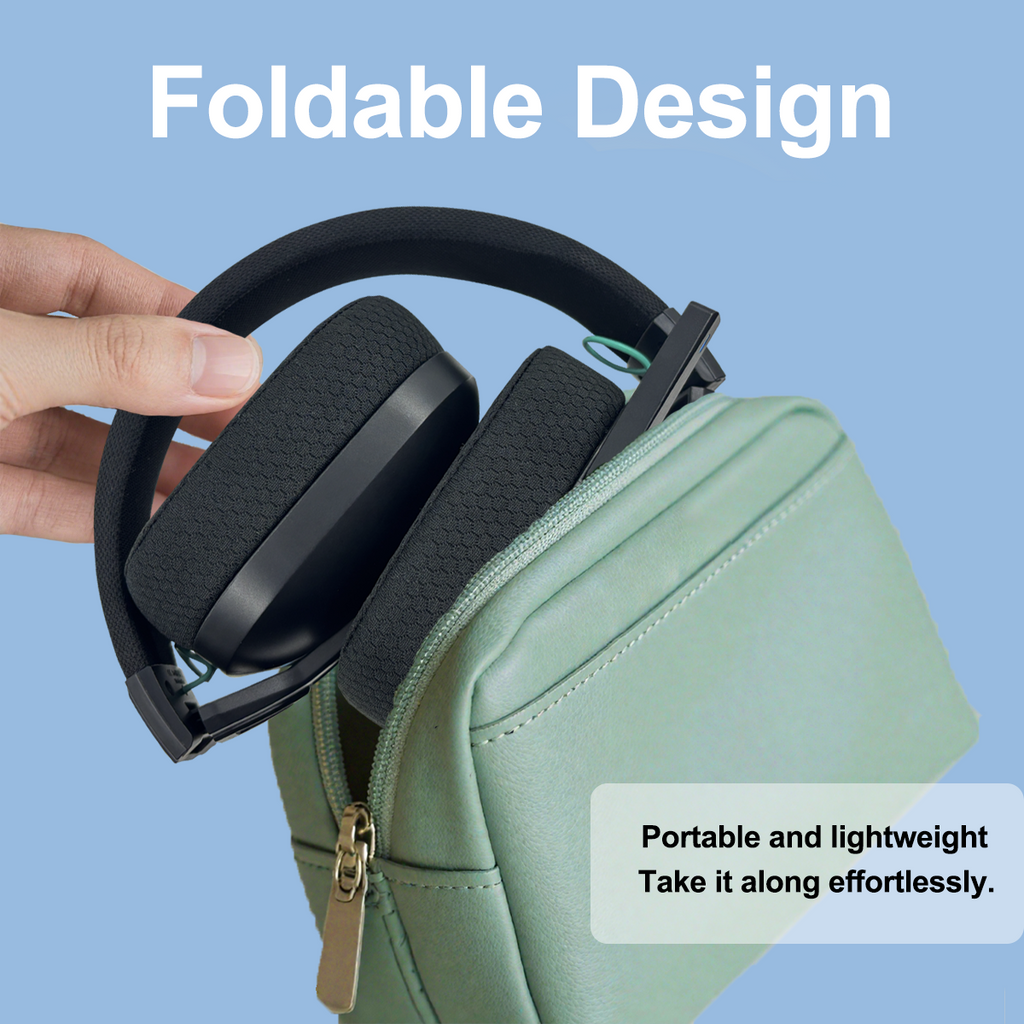 M600 Foldable Wireless Gaming Headset – Bluetooth 5.4, 50mm Drivers, Noise-Canceling Mic