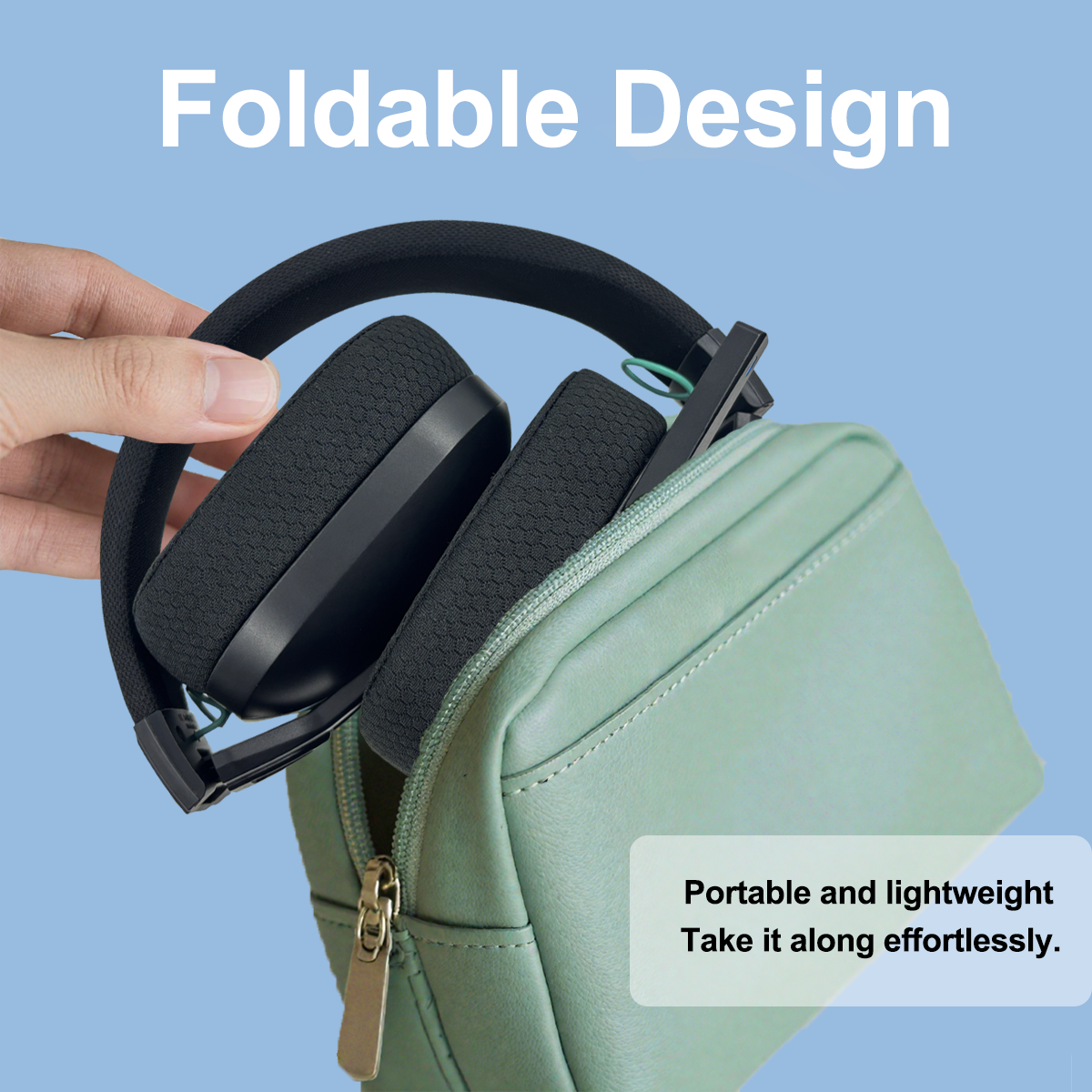 M600 Foldable Wireless Gaming Headset – Bluetooth 5.4, 50mm Drivers, Noise-Canceling Mic