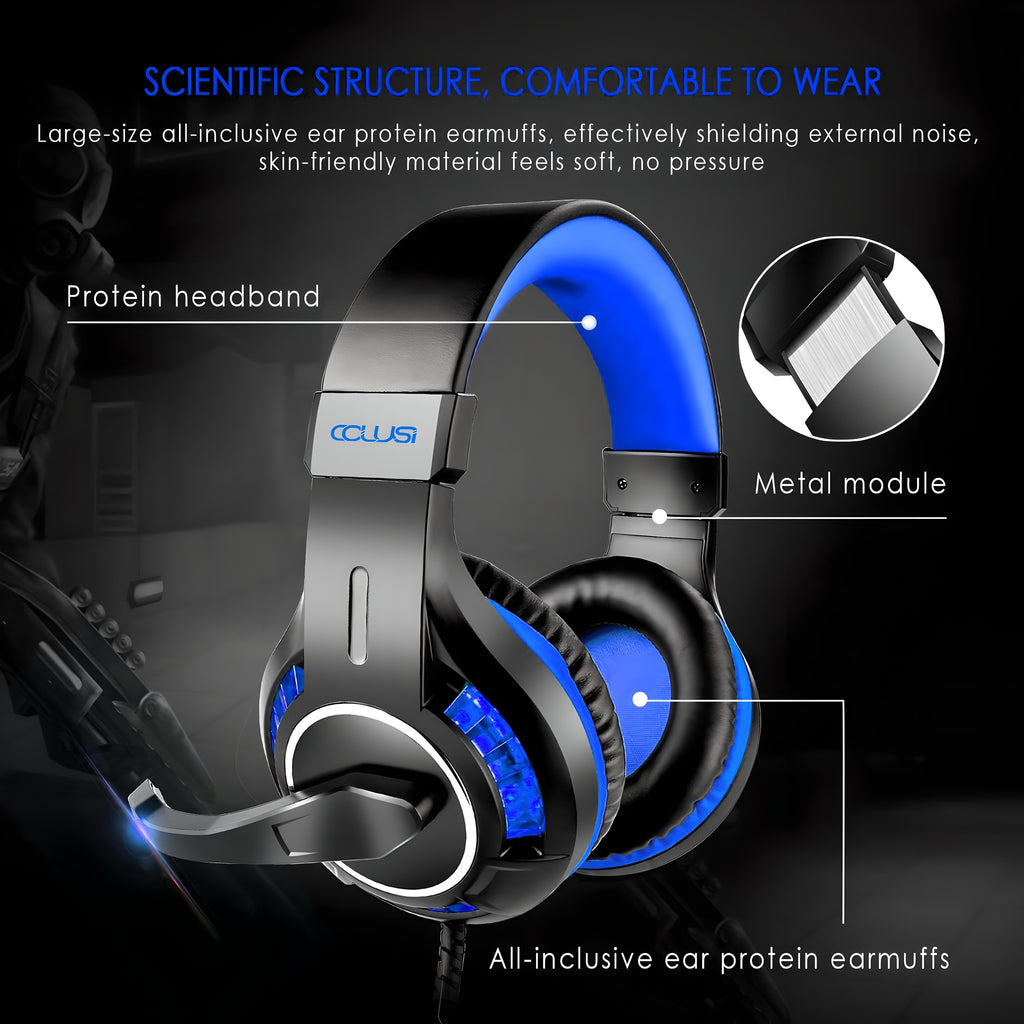 CLS700 Blue Wired Gaming Headset | 40mm Drivers, 95% Noise-Canceling Mic, 3.5mm Universal