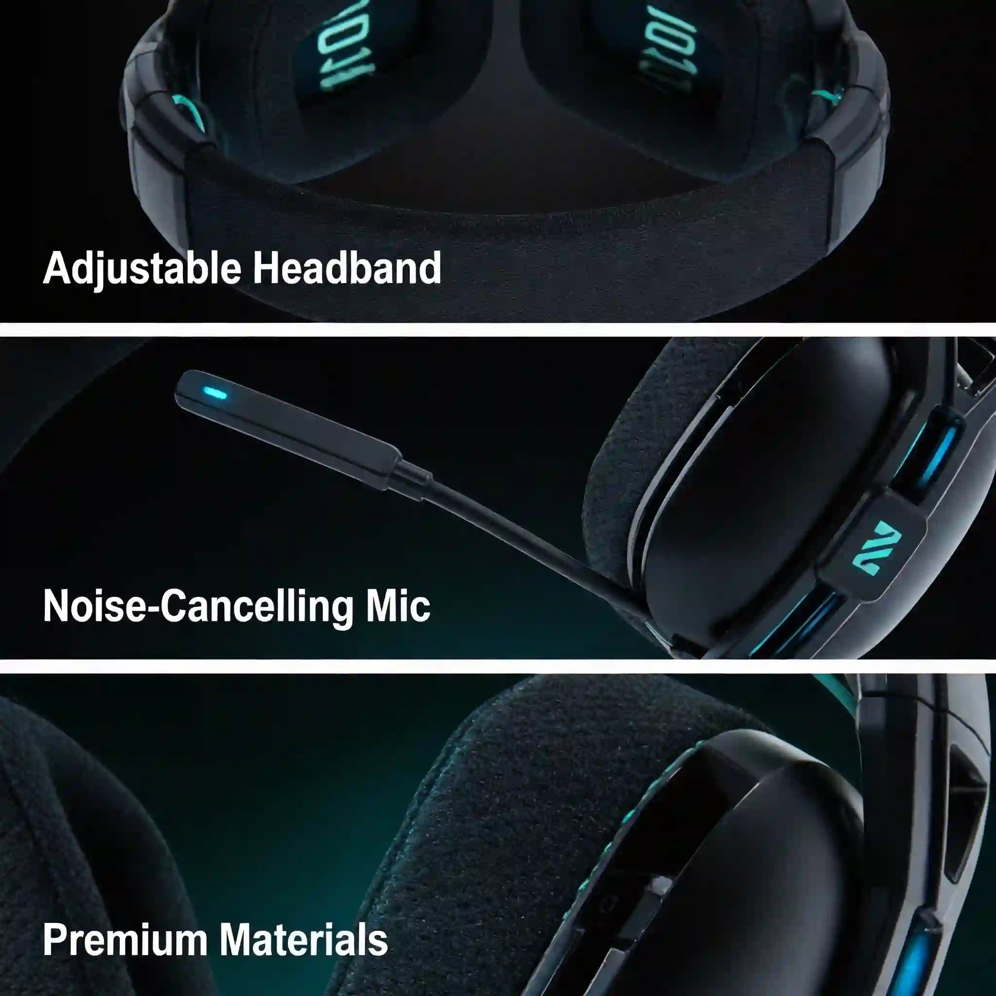 M600 Foldable Wireless Gaming Headset – Bluetooth 5.4, 50mm Drivers, Noise-Canceling Mic