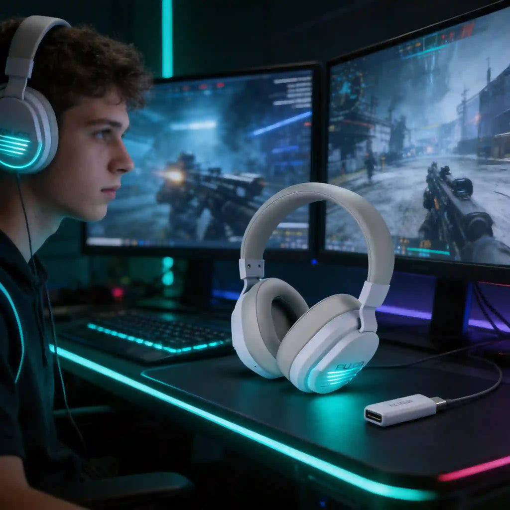 X09 Grey Wireless Gaming Headset – Bluetooth 5.4, 50mm Drivers, 48H Battery, PS5/Xbox/PC
